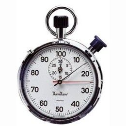 Chronomtre professionnel  cadran double 1/100 Min - 30 min Hanhart