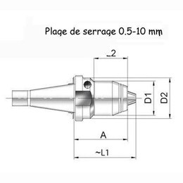 Mandrin de serrage AKL pour machines CNC DIN 69871