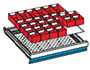 30 Bacs pour H.front. 50mm