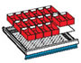 18 Bacs pour H.front. 50mm