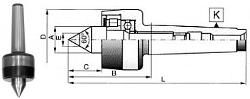 Pointes Tournantes BISON Type 8811 Basic à 60°