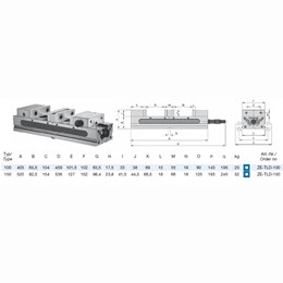 Etau de fraisage doubles type TLD