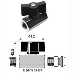 Robinet Mtallique  BSPT vers  BSPT