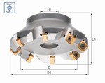 Fraise  surfacer 45  pour plaquette SN.X1206, SNMU1206, ONMU1205 Atorn