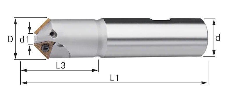 Fraise à chanfreiner, outil à bois, Ø : 35,0 mm, Angle 45 °, Long. utile  18,0 mm, Long. totale : 57,0 mm