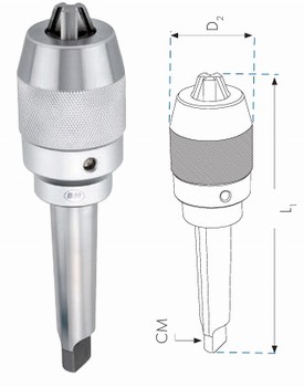 Mandrin de perage cne morse auto-serrant - haute prcision DC10