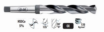 Foret cne morse HSS Cobalt 5%  Utilisation pour mtaux 120 kg