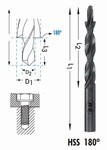 Foret bi-diamtraux HSS 180 - pour vis Allen Bluemaster