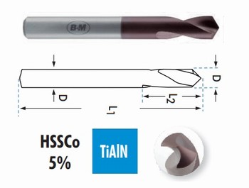 Foret  pointer HSS Cobalt 5% TIALN 120