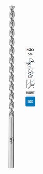 Foret métal HSS Cobalt 5% 135° 38°S extra-long – INOX