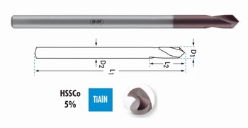 Foret  pointer HSS Cobalt 5% 90 srie longue