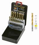 Coffret mtallique 19 forets HSS TIN 1-10 mm par 0,5 mm Bluemaster