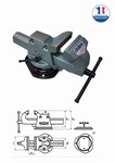 Etau rglable avec base tournante 125 mm - Mors 90 mm  Srie 50 model 54T DOLEX