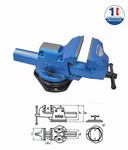 Etau rglable avec serre-tubes et base tournante 155 mm - Mors 125 mm  Srie 80 model 86T DOLEX