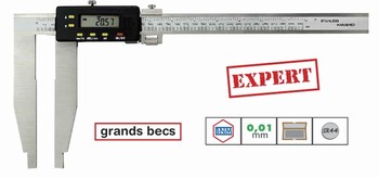 Pied  coulisse digital grands becs simples  0,01 mm  Qualit Expert