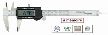 Pied  coulisse digital  mmoire becs croiss 0,01 mm