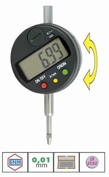 Comparateur digital 0,01 mm IP54 avec sortie de donnes - course 12 mm