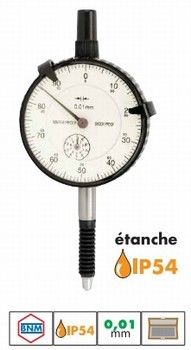 Comparateur mcanique 0,01 mm IP54