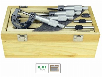 Coffret de 6 micromtres dextrieurs mcaniques 0,01 mm 0  150 mm