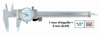 Pied  coulisse  cadran 0,02 mm