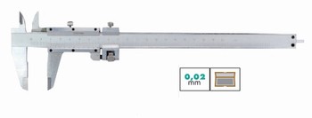 Pied  coulisse vernier becs croiss avec rglage fin