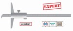 Jauge de profondeur  vernier avec crochet - Qualit Expert Feku