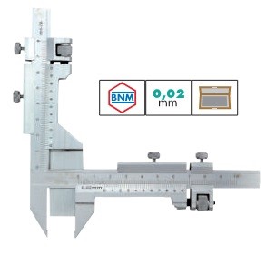 Pied  coulisse vernier pour dents dengrenage