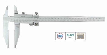 Pied  coulisse vernier becs  pointe avec rglage fin