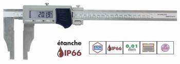 Pied  coulisse digital tanche IP66 becs simples 0,01 mm  Qualit Expert