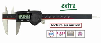 Pied  coulisse digital lecture au micron becs croiss 0,005 mm Qualit Extra
