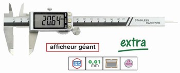 Pied  coulisse afficheur SUPER gant becs croiss 0,01 mm  - Qualit Extra