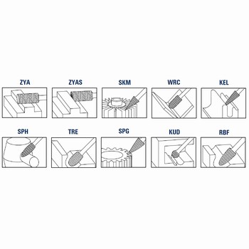 Coffret 10 fraises limes carbures monobloc  queue 6 mm  denture 6