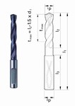 Forets Ratio 5xD sans canaux de lubrification Queue cylindrique Weldon