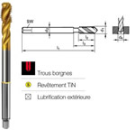 Taraud hélicoïdale HSSE revêtement TiN Norme usine - 6HX