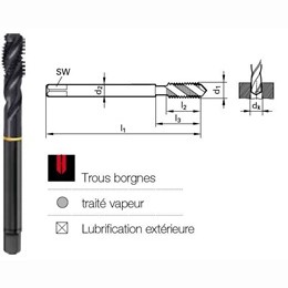 Tarauds hlicodale trait vapeur UNF DIN 374-2B