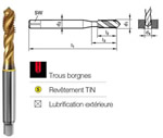 Taraud hélicoïdale HSSE revêtement TiN DIN371-6H