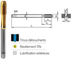 Tarauds GUN HSSE PM revtement TiN ISO fin DIN 374-6H