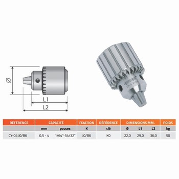 Micro-mandrin de perage de prcision  cl 0,5-4 mm MICRO DRILL