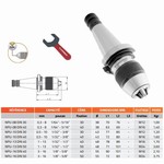 Mandrin de perçage de précision auto-serrant monobloc DIN-2080 (DIN) + clé NPU Llambrich