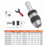 Mandrin de perage de prcision auto-serrant + queue cylindrique intgre et cl SPS-SOLID Llambrich