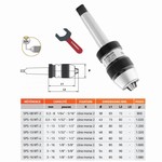 Mandrin de perage de prcision auto-serrant + queue cne morse intgre et cl SPS-SOLID Llambrich