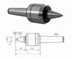 Pointe tournante allong de prcision 60 - cne morse  Srie 80