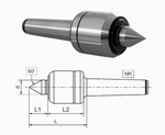 Pointe tournante de prcision 60 - cne morse  Srie 100