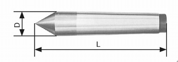 Pointe fixe en acier 60 DIN 806  cne morse