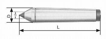 Pointe fixe avec pointe carbure 60 DIN 806  cne morse