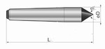 Pointe fixe en carbure 60 DIN 806  cne morse Mack Werkzeuge AG