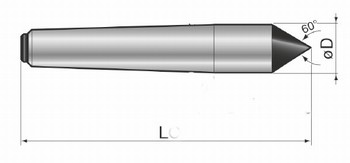Pointe fixe en carbure 60 DIN 806  cne morse