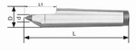 Demi-pointe fixe avec pointe carbure 60° DIN 806 – cône morse Mack