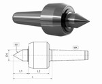 Pointe tournante de prcision 60 - cne morse  Srie 800