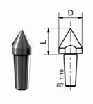 Tte interchangeable en pointe large 60 - pour pointe tournante Mack Werkzeuge AG